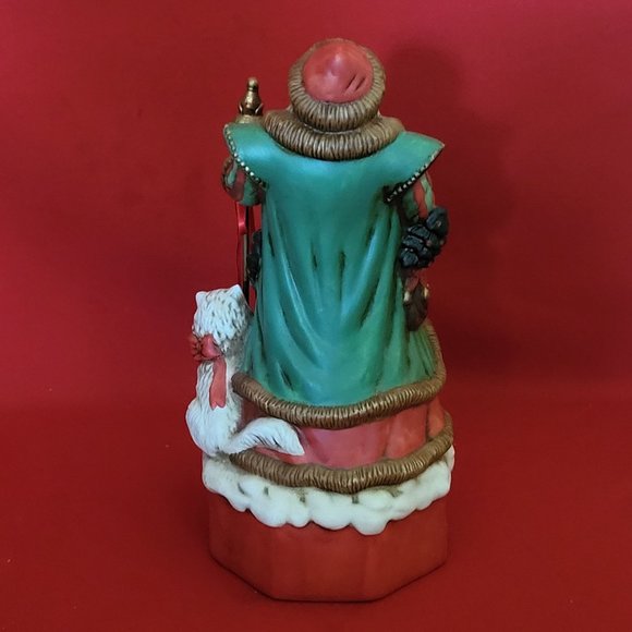 VTG Porcelain Santa Musical Plays Santa Claus Is Coming To Town Merry Ole Soul I - Picture 4 of 13